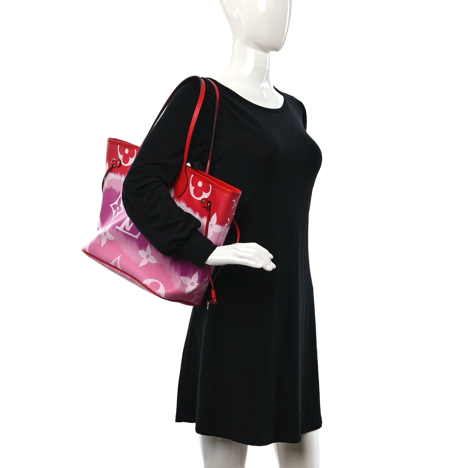 Louis Vuitton Monogram Escale Neverfull MM Rouge 2 of 8