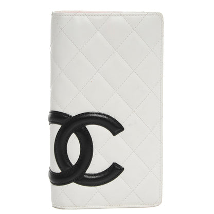 Chanel Calfskin Quilted Cambon Yen Wallet White 1 of 8