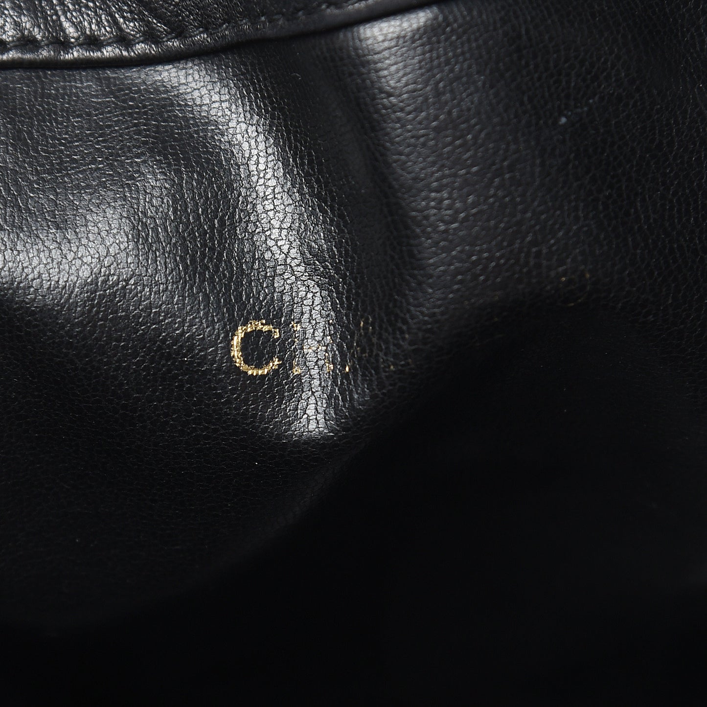 Lambskin CC Drawstring Shoulder Bag Black