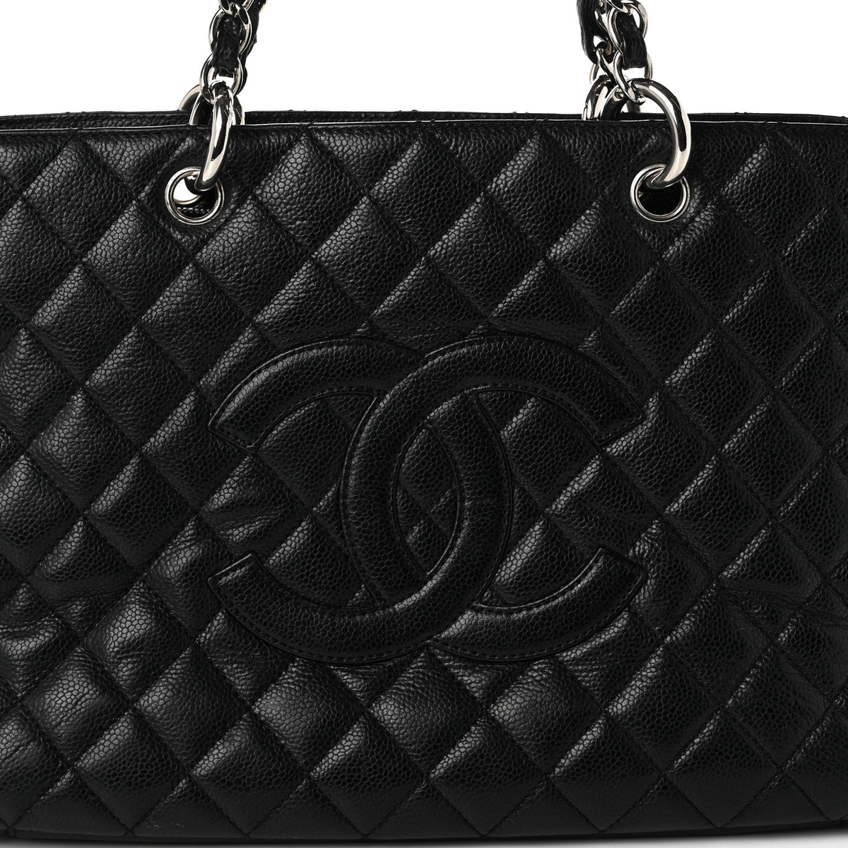 Chanel Caviar Quilted Grand Shopping Tote GST Black 8 of 10