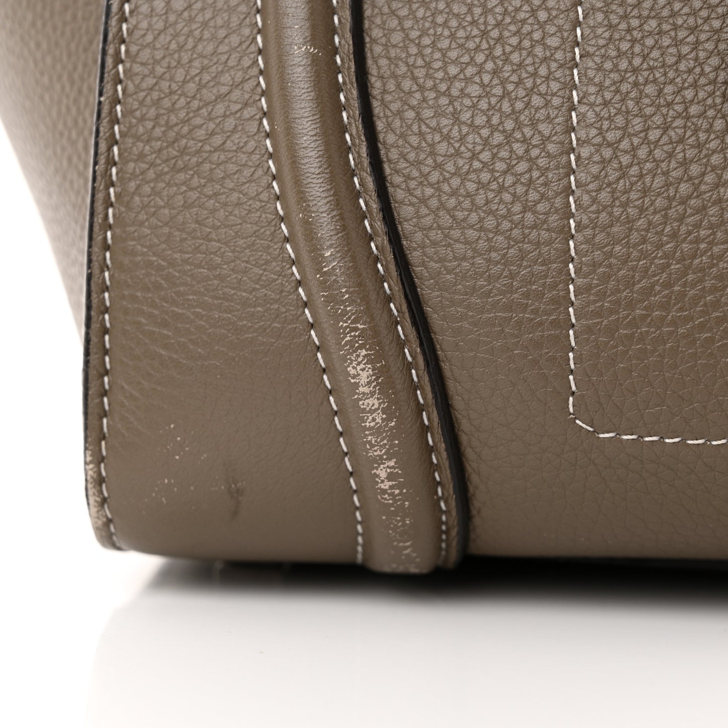 Drummed Calfskin Mini Luggage Souris