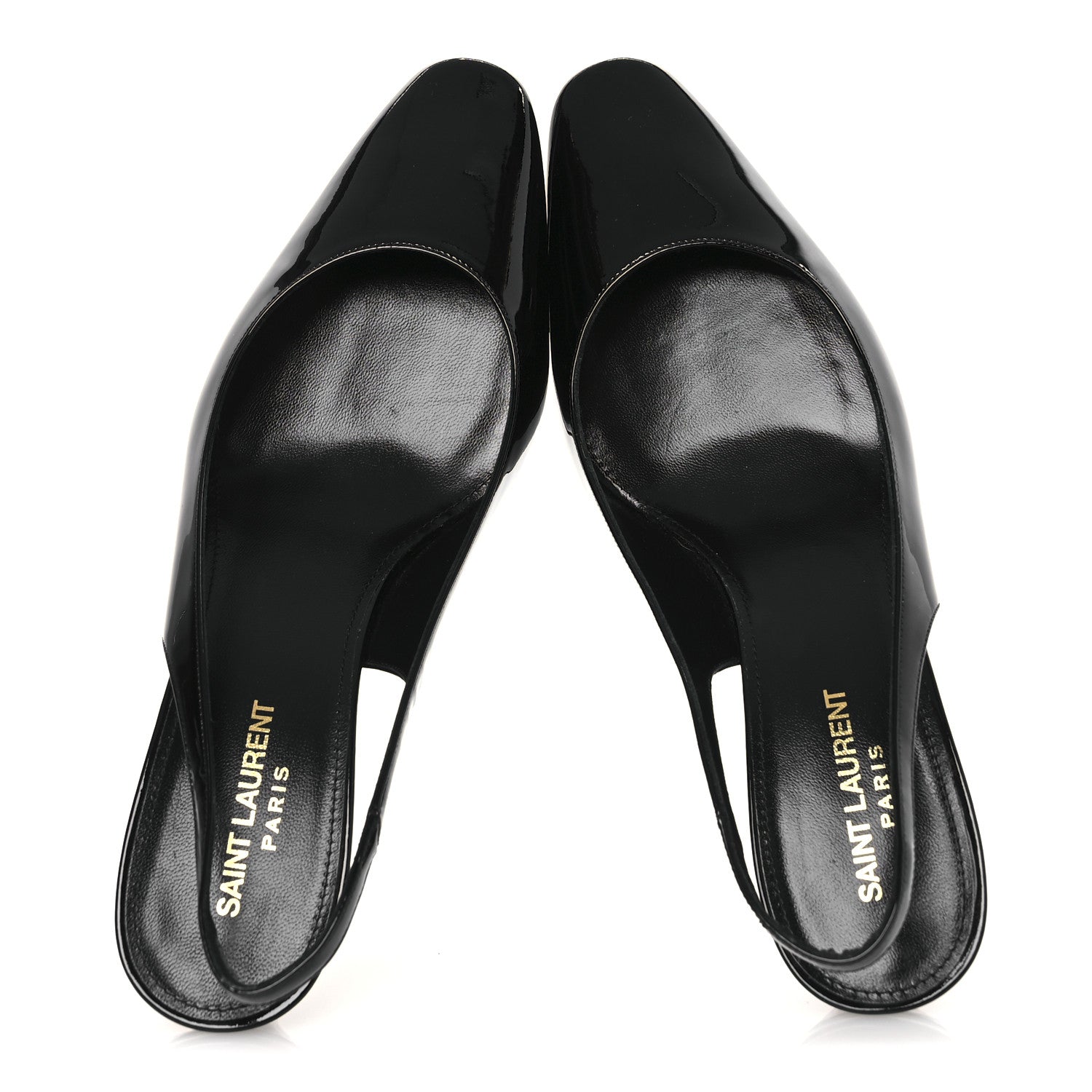 Saint Laurent Vernice Carol 60 Slingback Pumps 40 Black 2 of 12