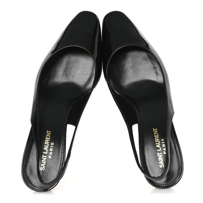 Saint Laurent Vernice Carol 60 Slingback Pumps 40 Black 2 of 12