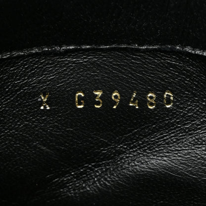 Chanel Shearling Lambskin Logo Ankle Boots 39 Black 8 of 9