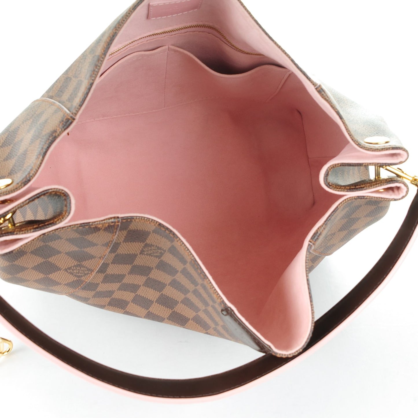Damier Ebene Caissa Hobo Rose Ballerine