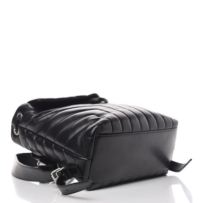 Saint Laurent Calfskin Y Quilted Monogram Small Loulou Backpack Black 4 of 12