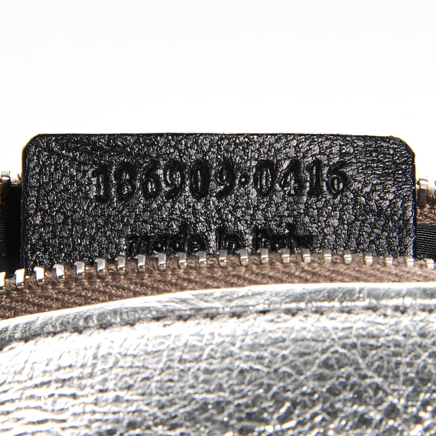 Metallic Leather Belle de Jour Cosmetic Case Dark Silver