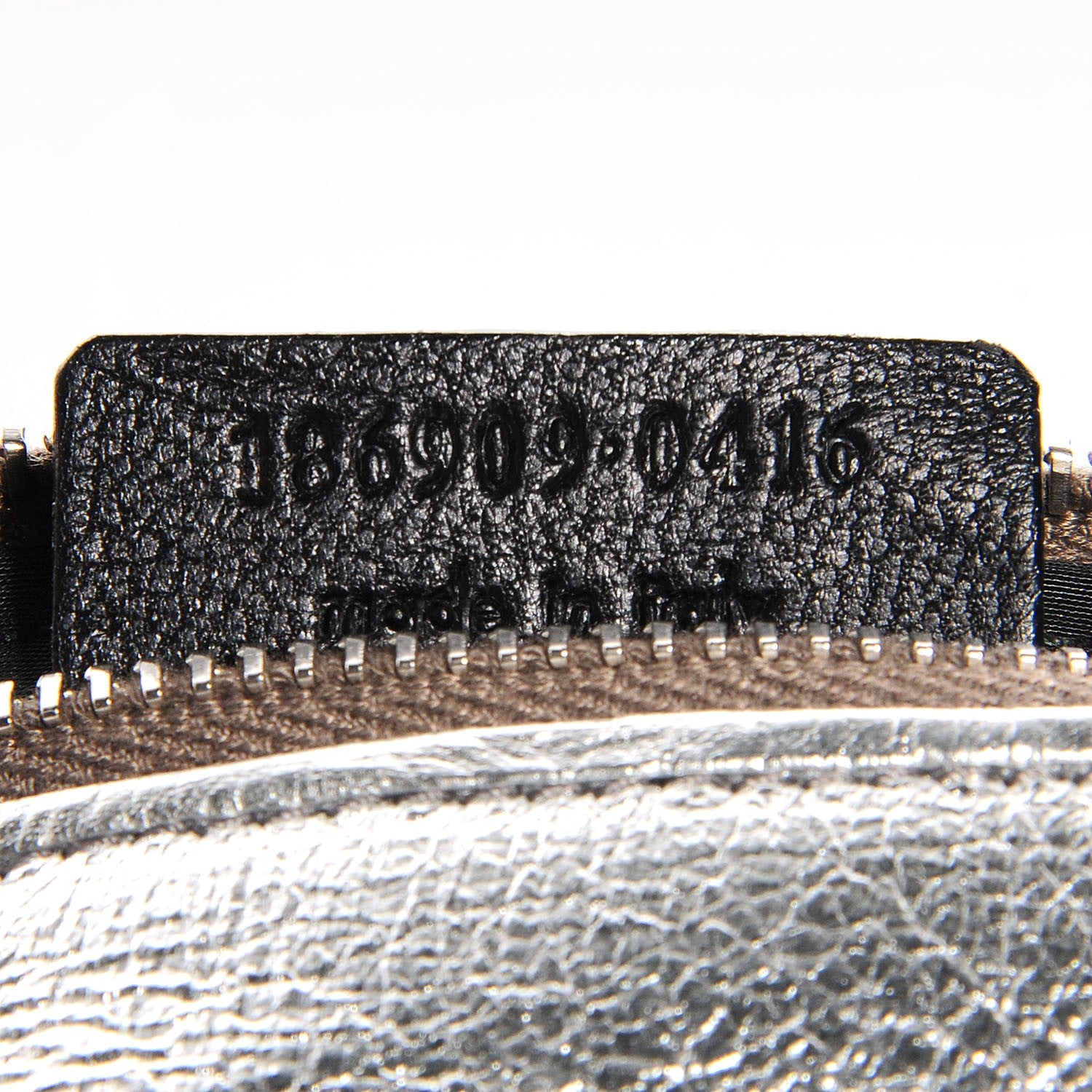 Saint Laurent Metallic Leather Belle de Jour Cosmetic Case Dark Silver 7 of 8
