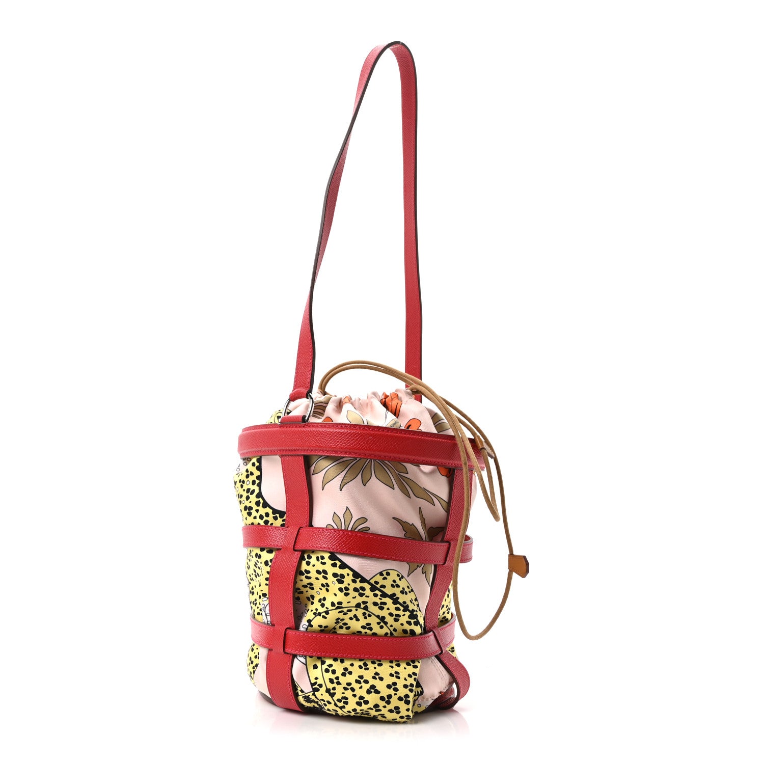 Hermes Epsom Silk Les Leopards Musardine Bag Rouge Casaque 3 of 11