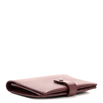 Saint Laurent Grained Calfskin Sac De Jour Compact Wallet Rouge Legion 5 of 12