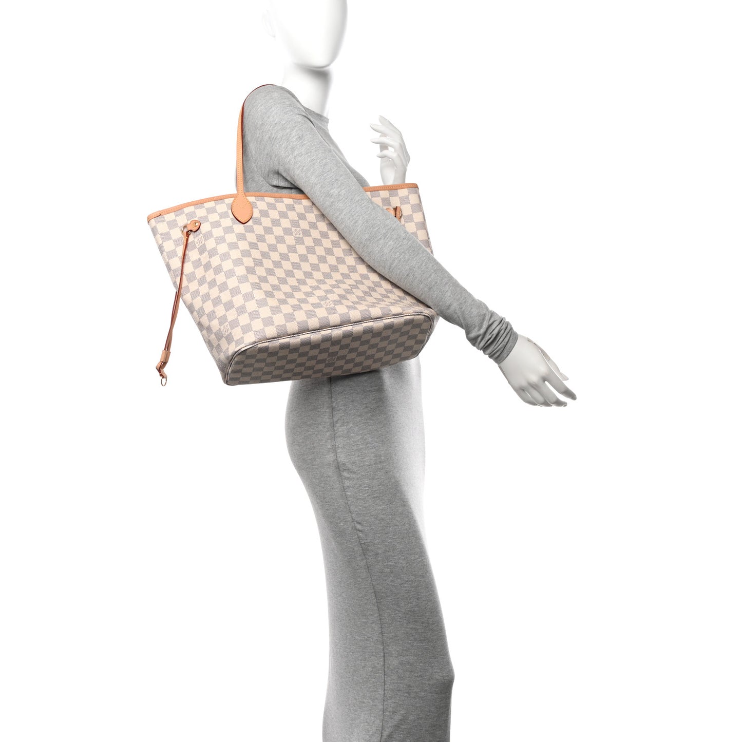Damier Azur Neo Neverfull MM Rose Ballerine
