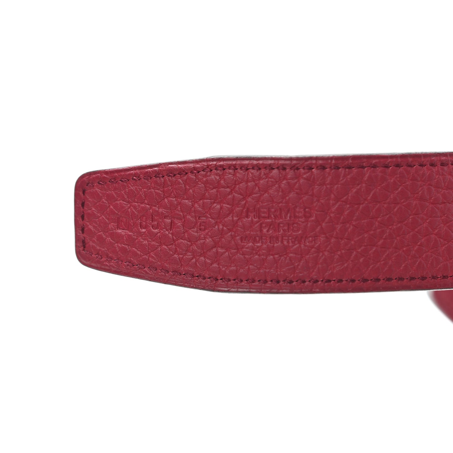 Togo Box 32mm Strie H Belt 85 Rubis Black