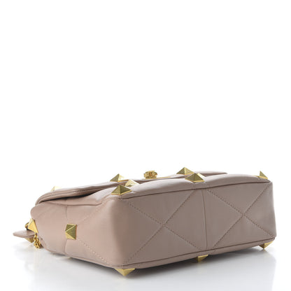 Valentino Garavani Nappa Large Roman Stud Shoulder Bag Rose Cannelle 4 of 9