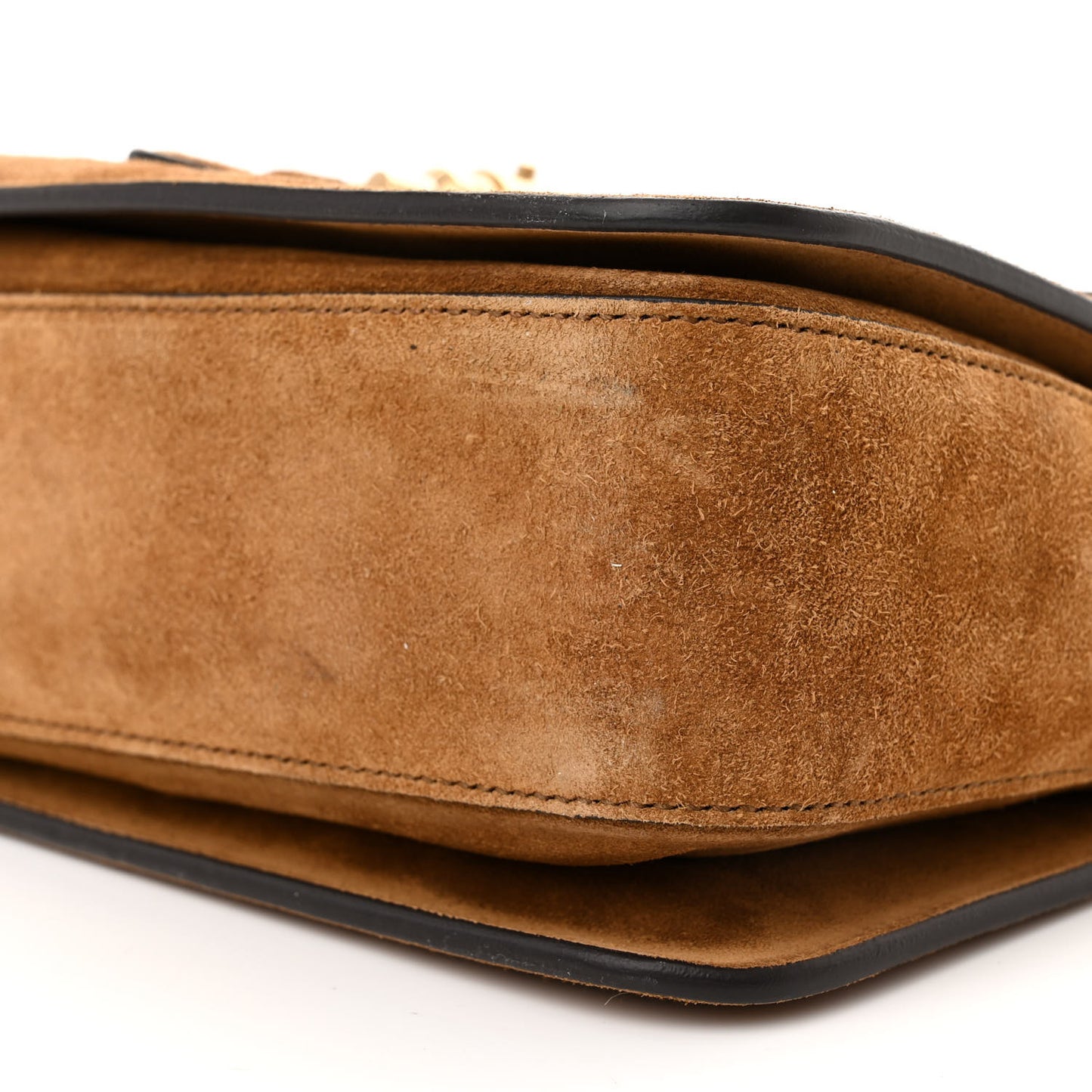 Soft Suede Small Jackie Shoulder Bag Brown