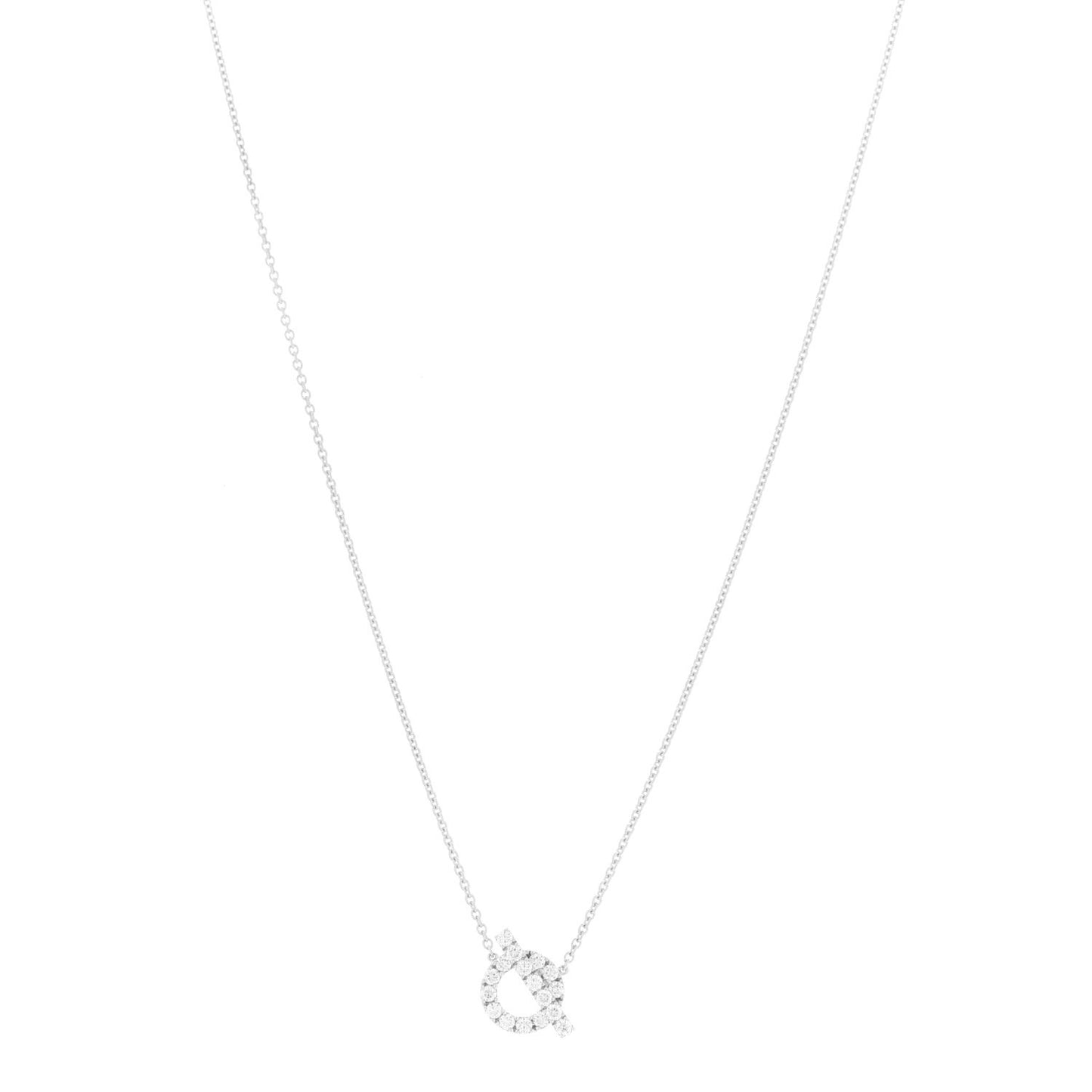 18K White Gold Diamond Finesse Pendant Necklace
