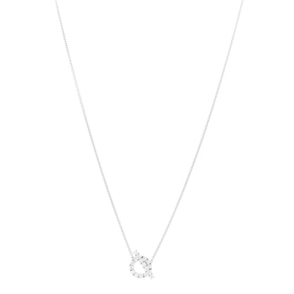 Hermes 18K White Gold Diamond Finesse Pendant Necklace 1 of 6