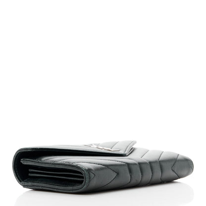 Saint Laurent SAINT LAURENT Lambskin Y Quilted Monogram Large Loulou Flap Wallet Black 4 of 15