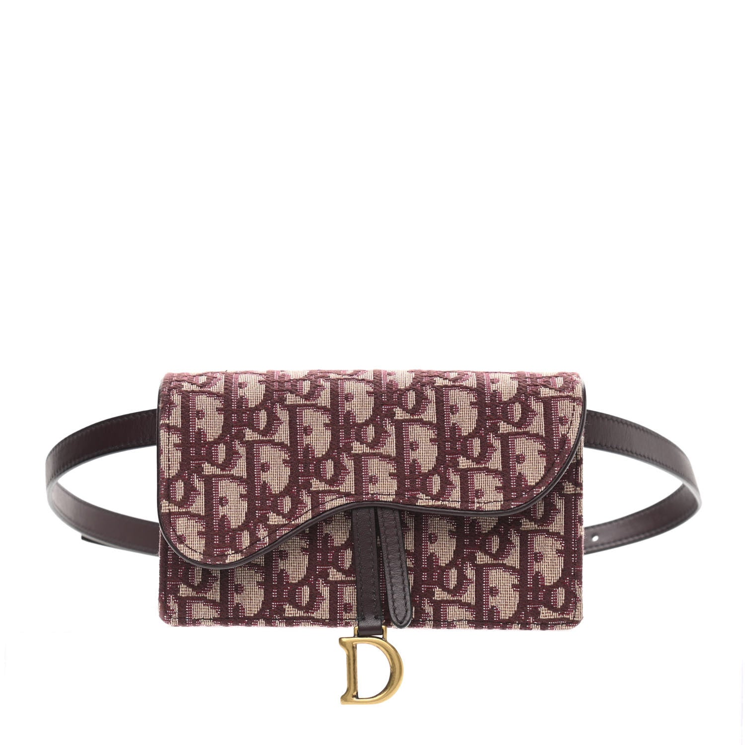 Christian Dior Oblique Saddle Belt Bag Bordeaux 1 of 11