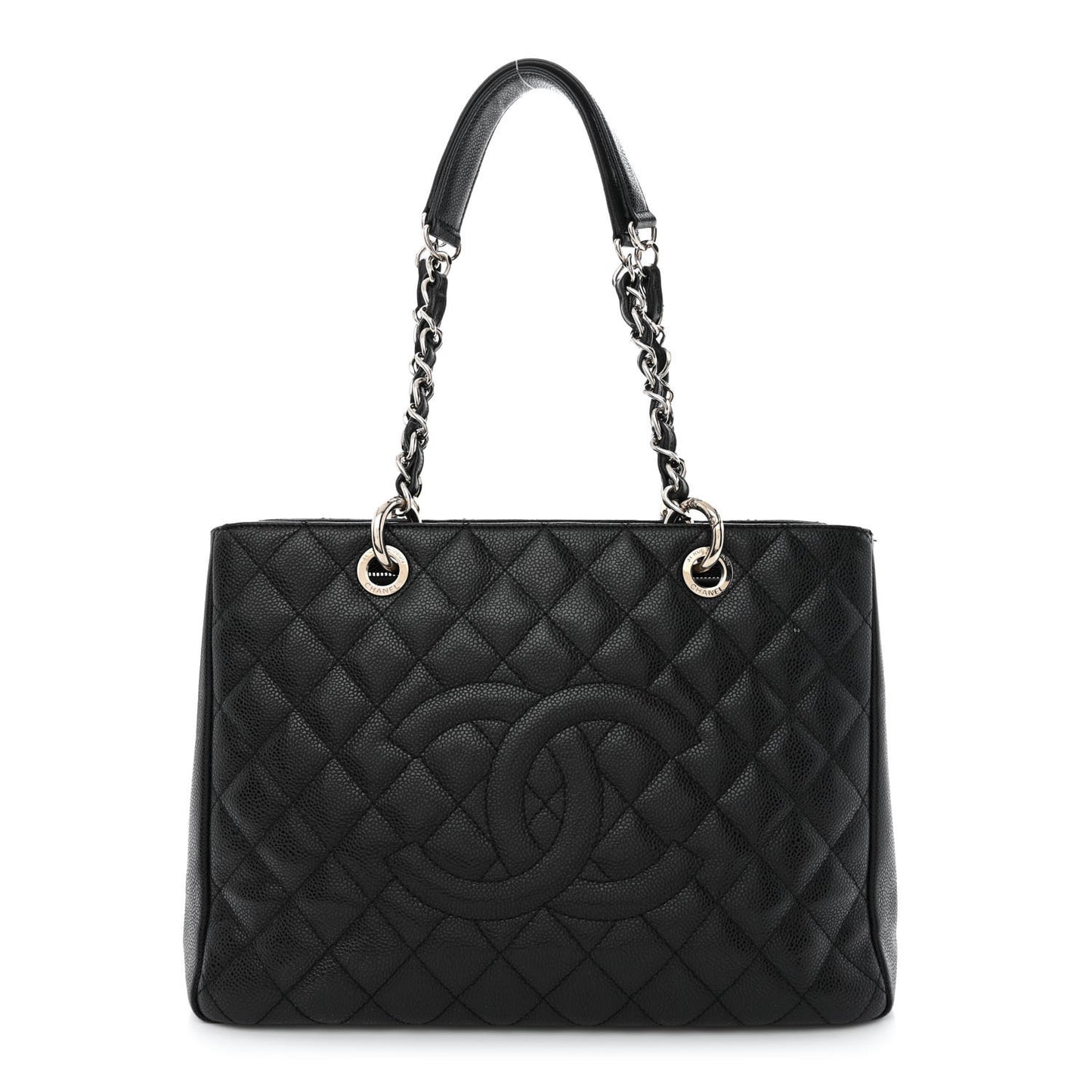 Caviar Quilted Grand Shopping Tote GST Black