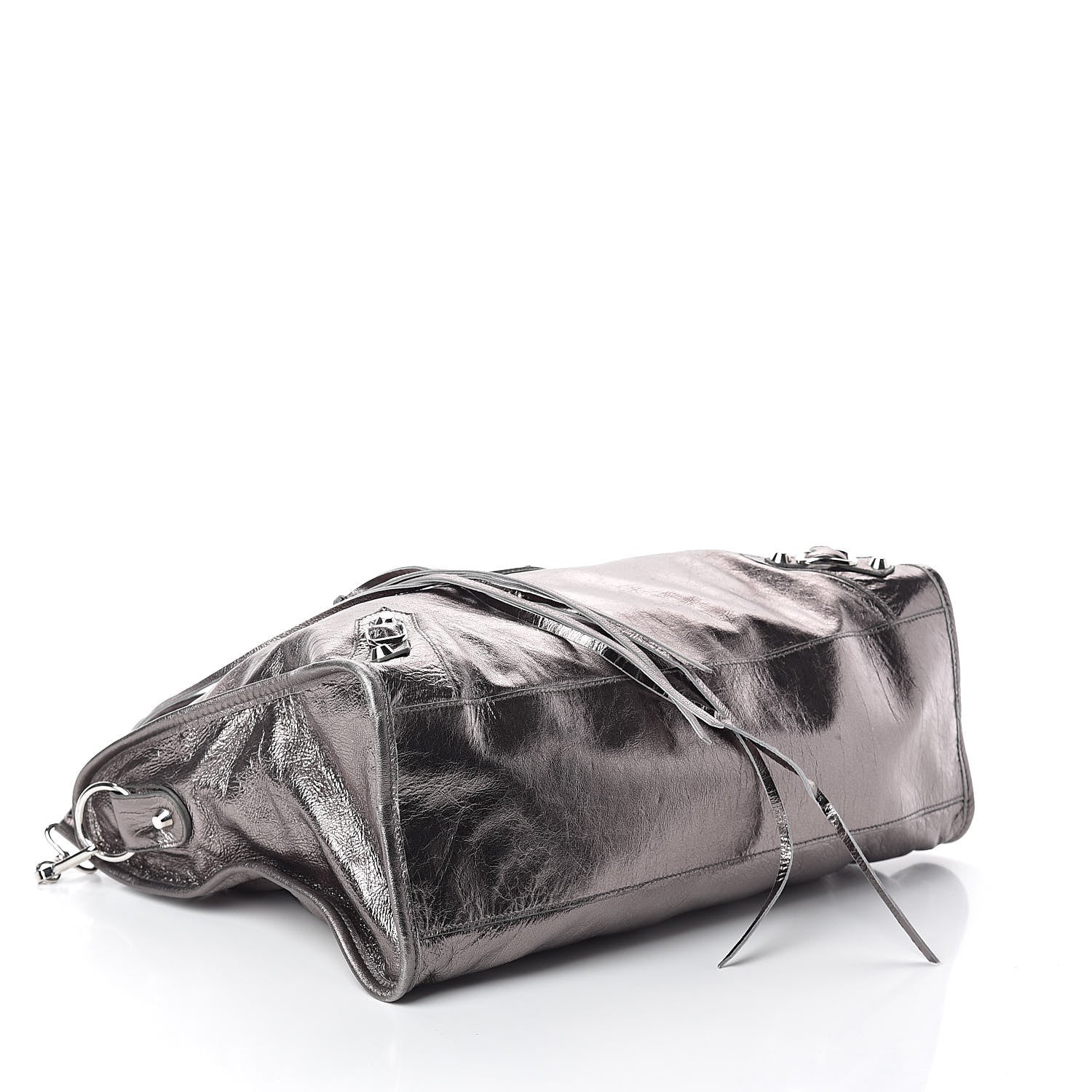 Balenciaga Metallic Agneau Classic Silver Hardware City Pewter 4 of 8