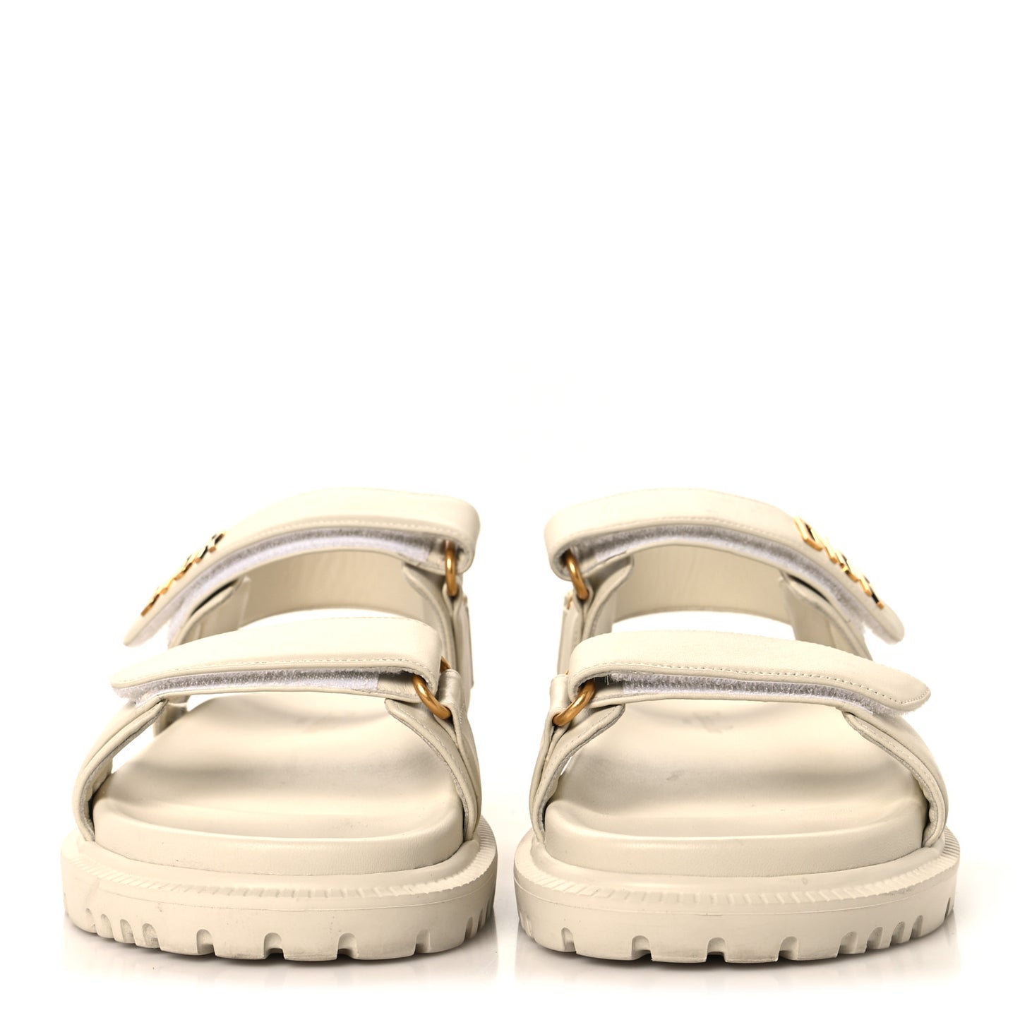 Lambskin Dioract 10mm Sandals 38 Off White