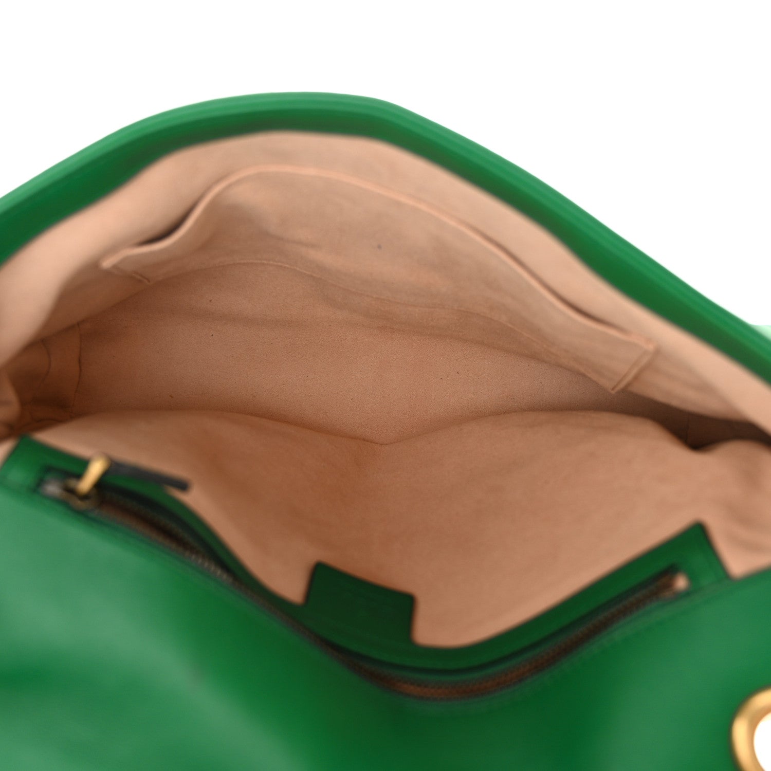 Gucci Calfskin Matelasse Medium GG Marmont Shoulder Bag Emerald Green 5 of 10