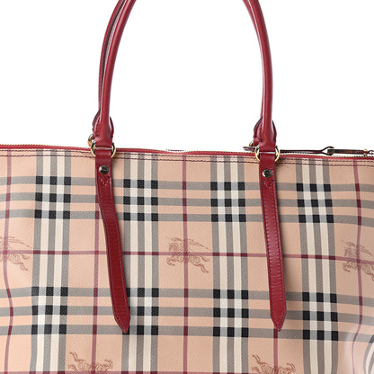 Burberry Haymarket Check Medium Salisbury Tote Military Red 6 of 8