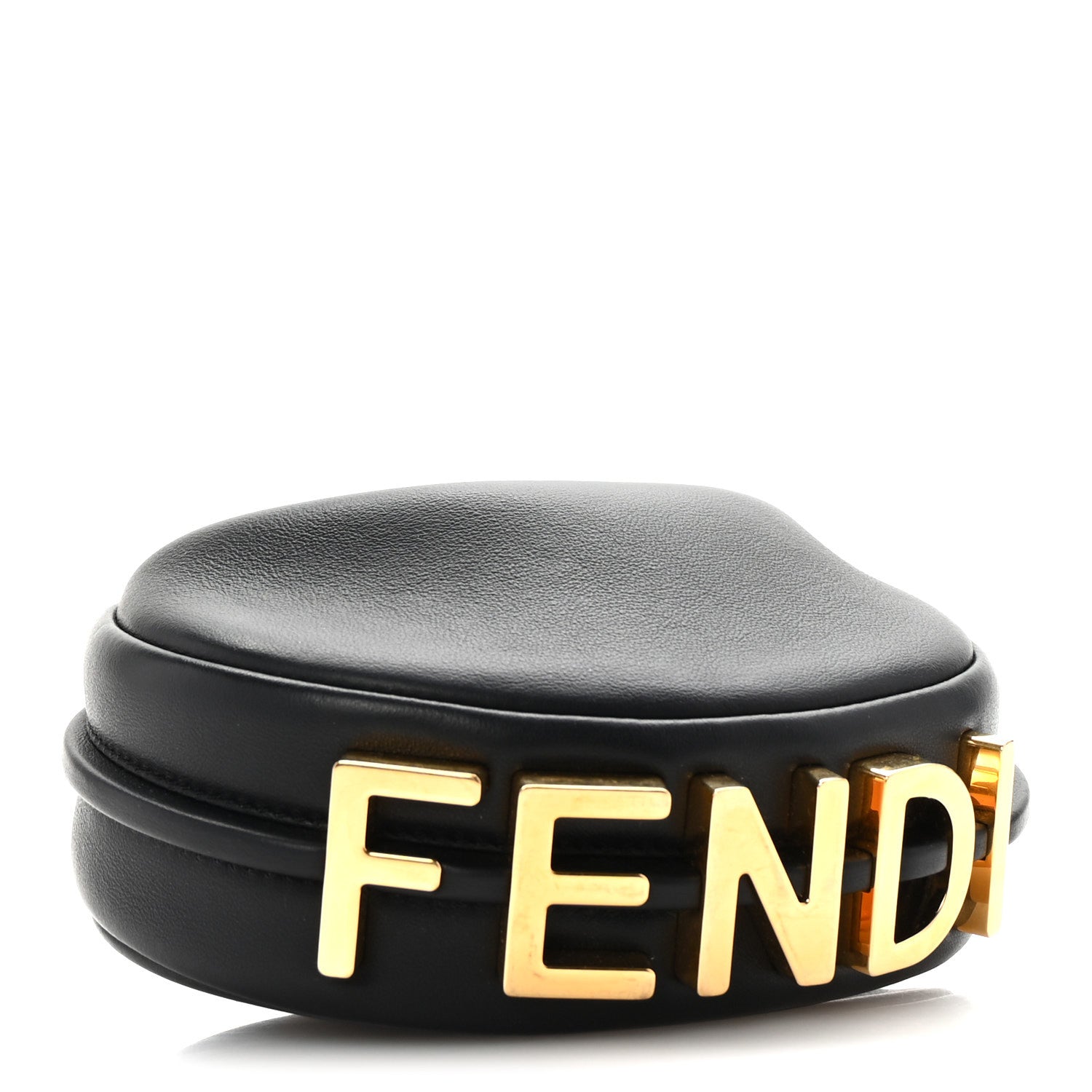 Fendi Vitello Grace Matte Nano Fendigraphy Hobo Charm Black 4 of 11