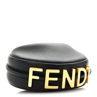 Fendi Vitello Grace Matte Nano Fendigraphy Hobo Charm Black 4 of 11