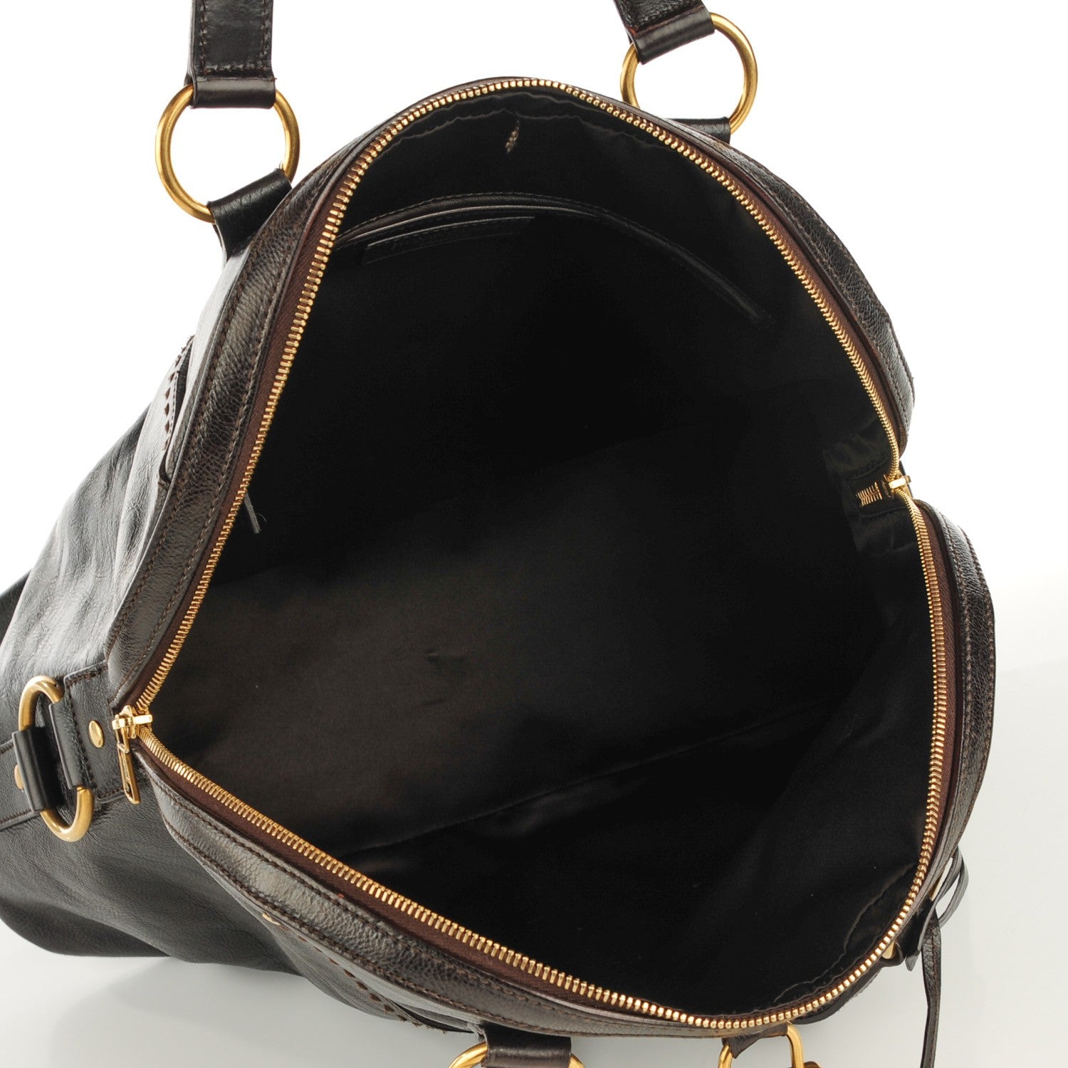 Saint Laurent Calfskin Oversized Muse Brown 8 of 10