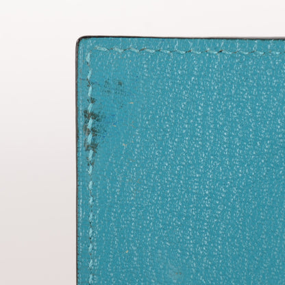 Hermes Chevre Mysore Bi Color Vision Agenda Chocolate Turquoise 7 of 11