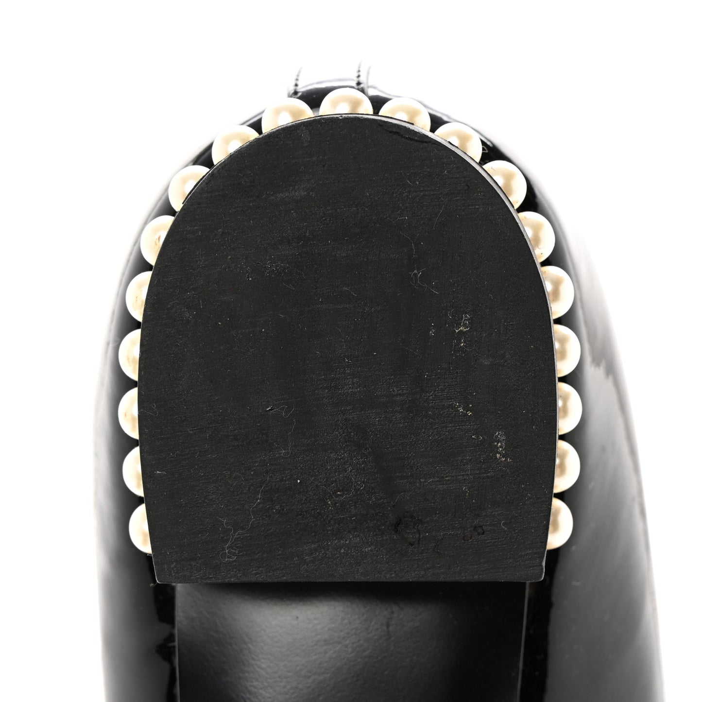 Patent Calfskin Pearl CC Loafers 36.5 Black
