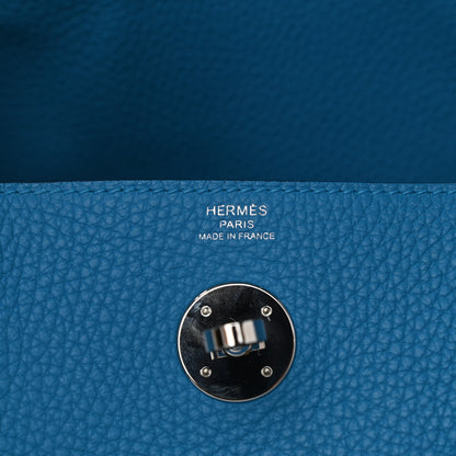 Hermes Taurillon Clemence Lindy 26 Bleu Frida 6 of 11