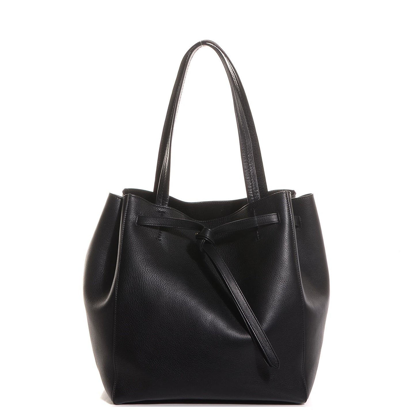 Soft Grained Calfskin Medium Cabas Phantom Black