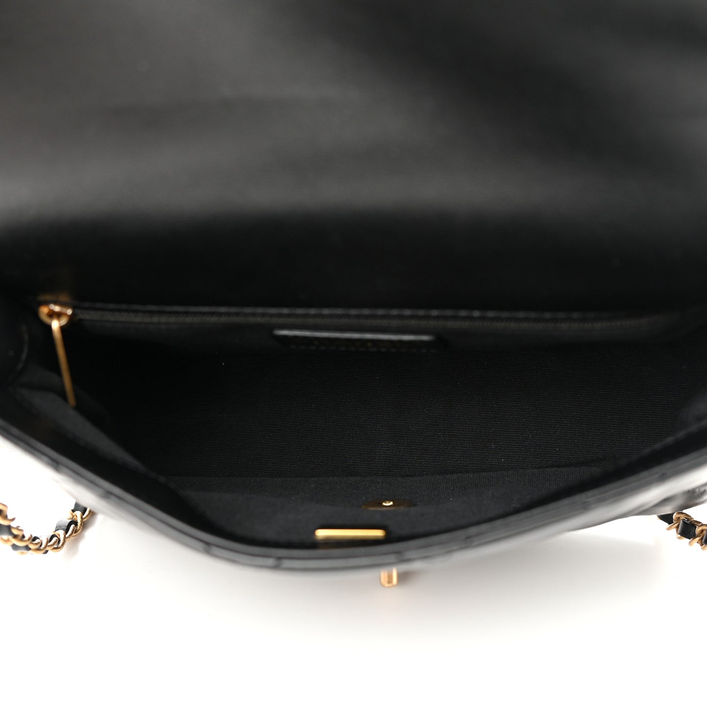 Lambskin Quilted Large CC Chain Flap Black