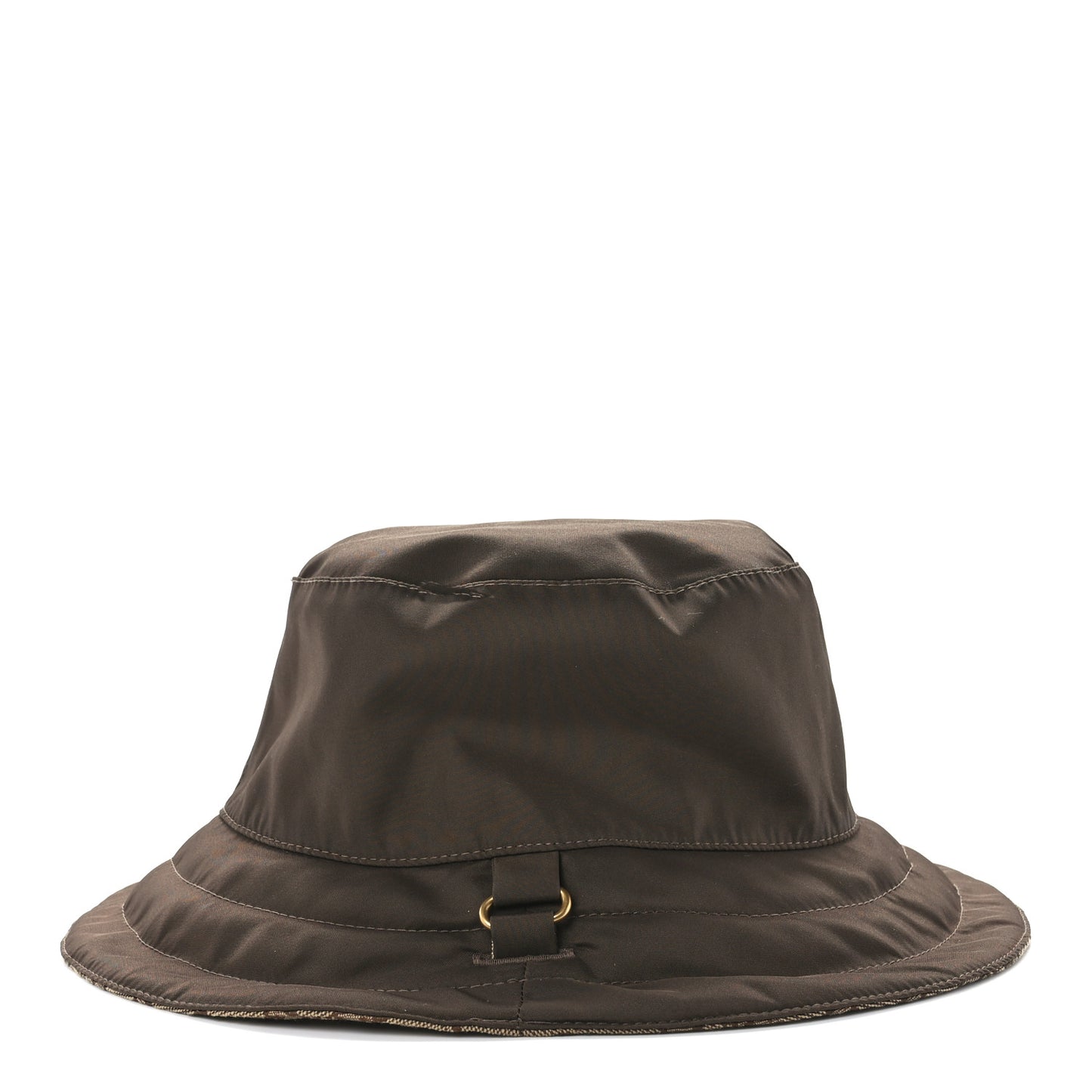 Canvas Monogram Reversible Bucket Hat Brown