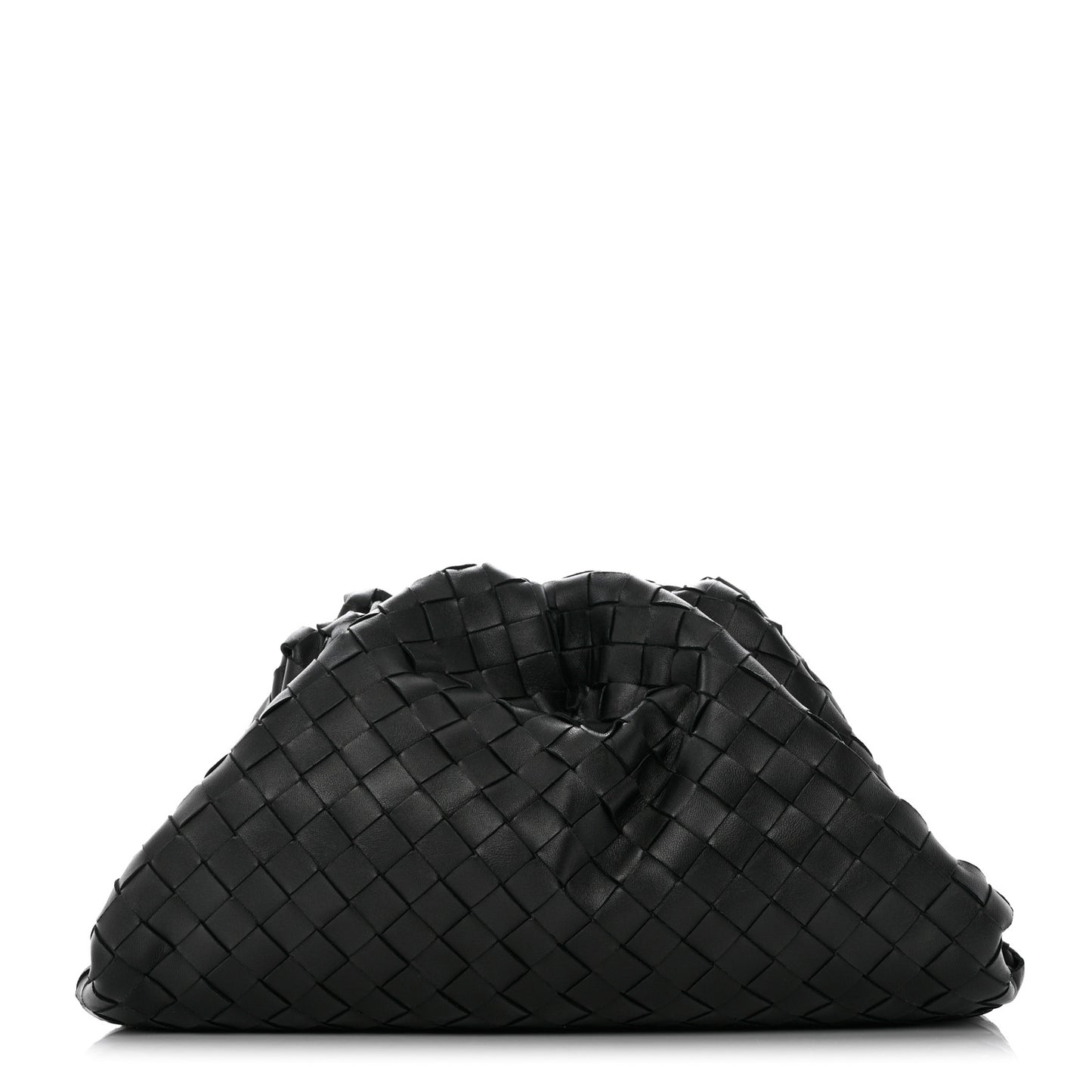 Nappa Maxi Intreccio The Pouch Oversized Clutch Black