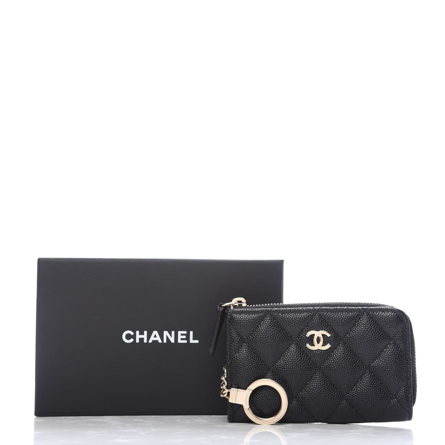 Chanel Caviar Quilted Key Holder Case Black 7 of 7