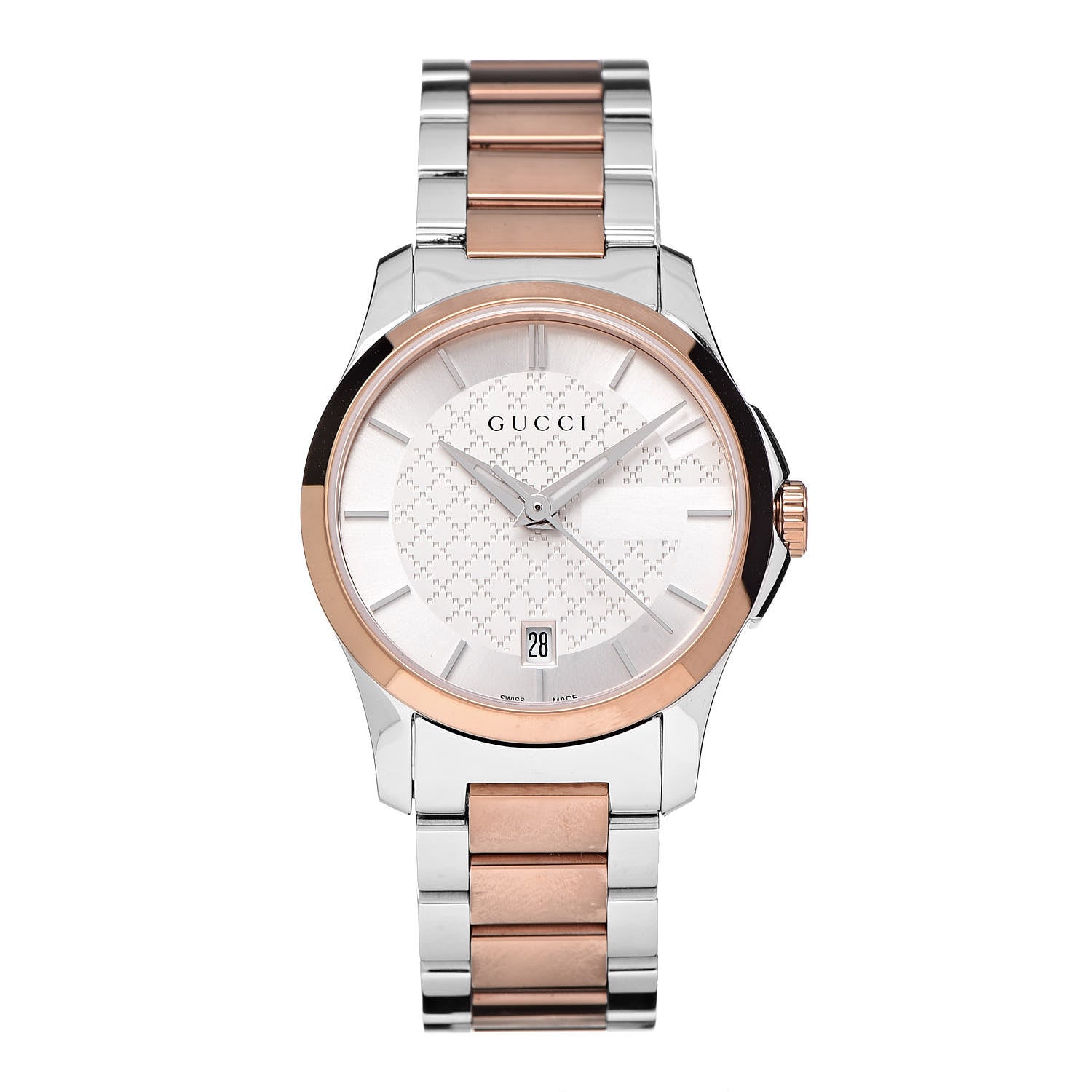 Gucci Stainless Steel 28mm G-Timeless Two Tone Quartz Watch 1 of 8