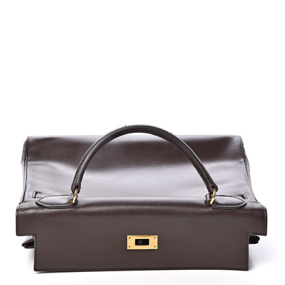 Hermes Box Kelly Retourne 32 Chocolate 21 of 64