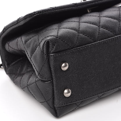 Chanel Caviar Lizard Quilted Mini Coco Handle Flap Black 8 of 10