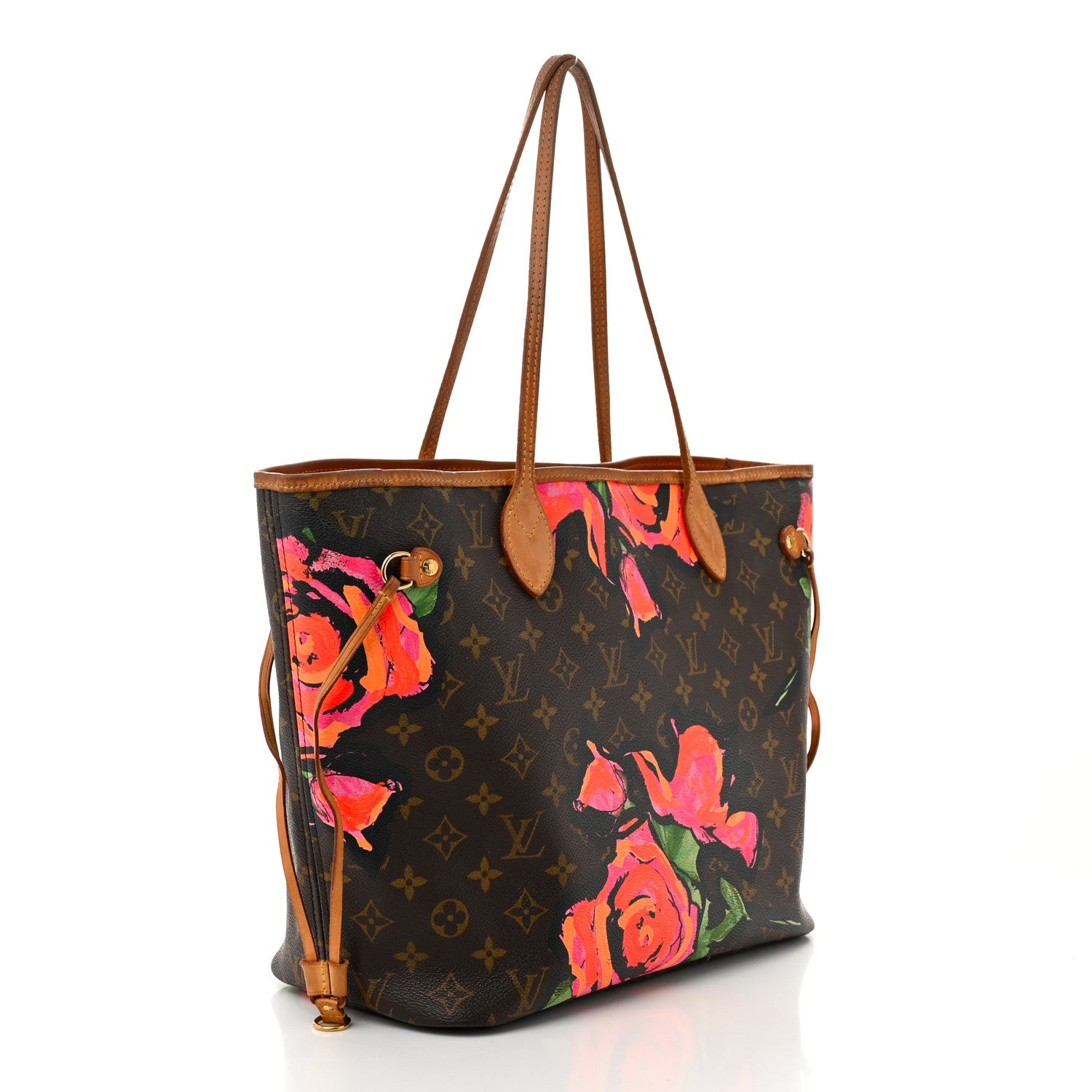 Louis Vuitton Monogram Roses Neverfull MM 3 of 13