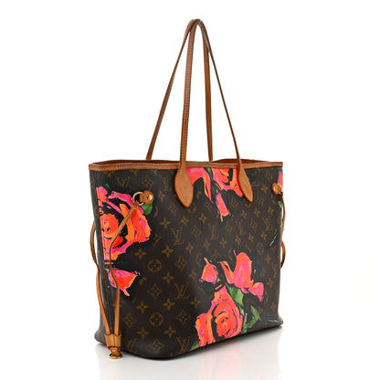 Louis Vuitton Monogram Roses Neverfull MM 3 of 13