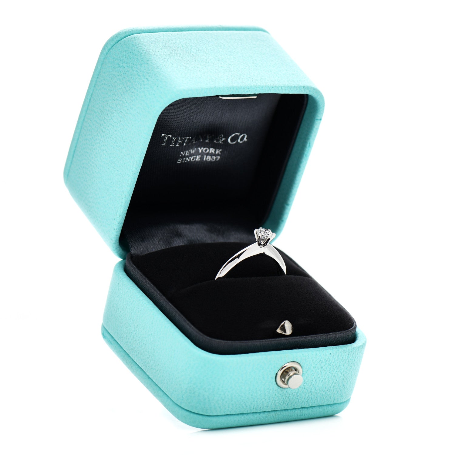 Tiffany Platinum Diamond .22ct Solitaire Engagement Ring 51 5.75 6 of 6