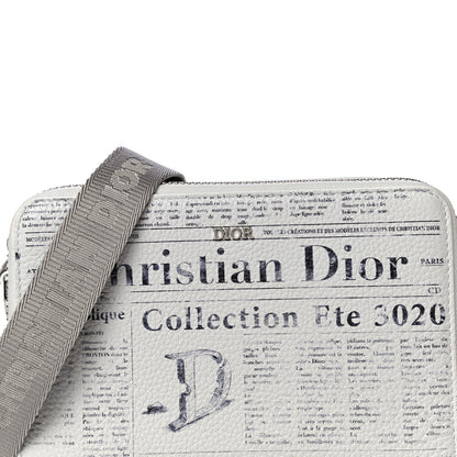 Christian Dior X DANIEL ARSHAM Grained Calfskin Newspaper Messenger White 7 of 9