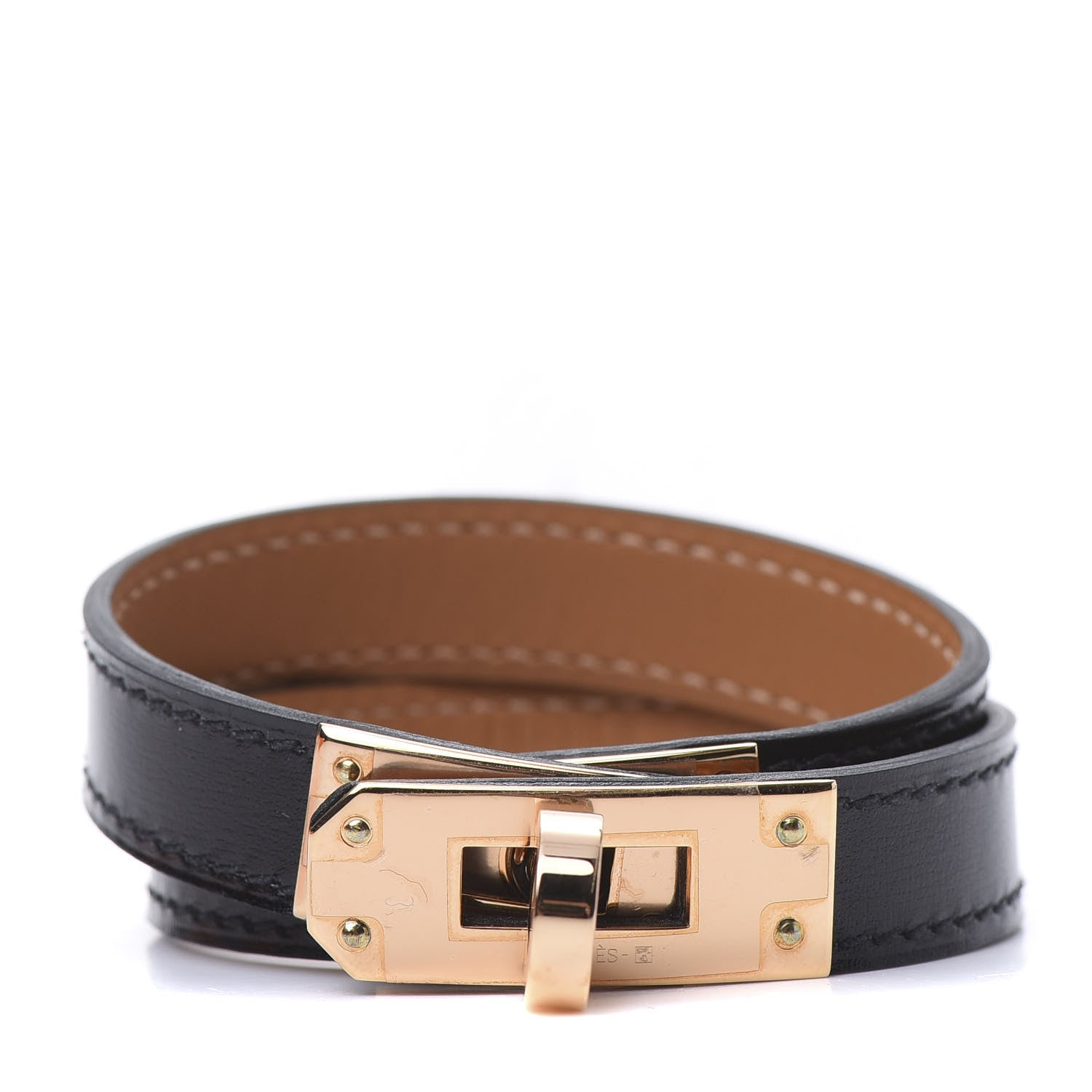 Hermes Box Kelly Double Tour Bracelet T2 Black 1 of 7