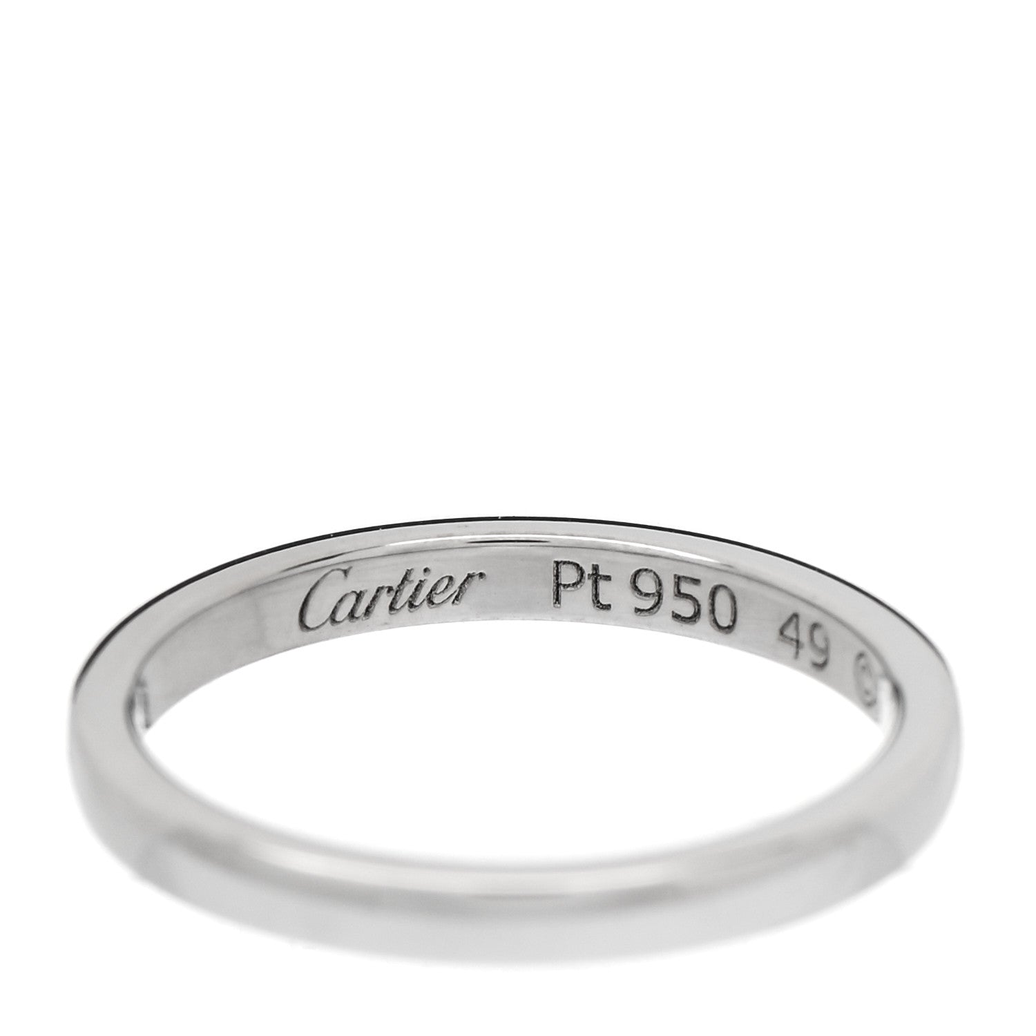 Cartier Platinum 2mm Ballerine Wedding Band Ring 49 5 4 of 7