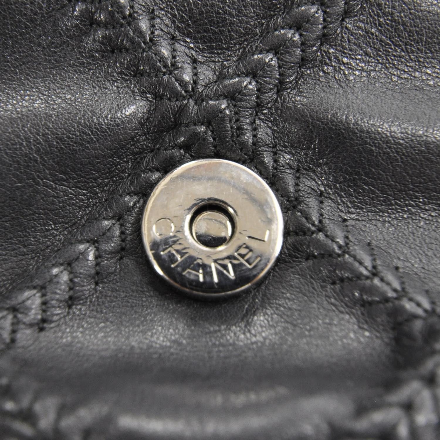 Chanel Leather Stitched Small Cells Flap Black 8 of 9