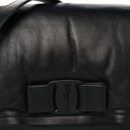 Salvatore Ferragamo Calfskin Small Viva Bow Shoulder Bag Black 9 of 11