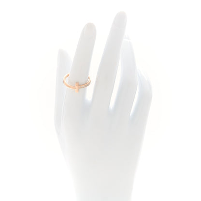 Tiffany 18K Rose Gold Diamond 2.5mm T T1 Ring 54 7 2 of 5
